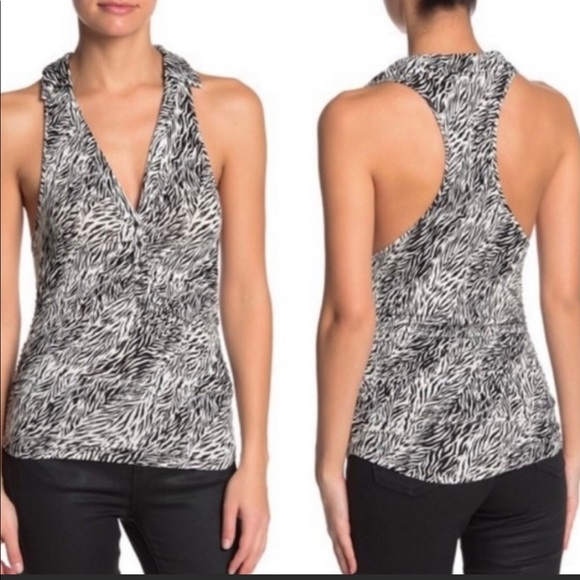 Free people black/white animal print tank - Picture 2 of 6